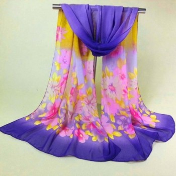 Bestpriceam Chiffon Butterfly Scarves Purple in Fashion Scarves