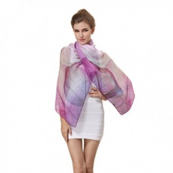 Fashion Oblong Floral Oversize Purple in Fashion Scarves
