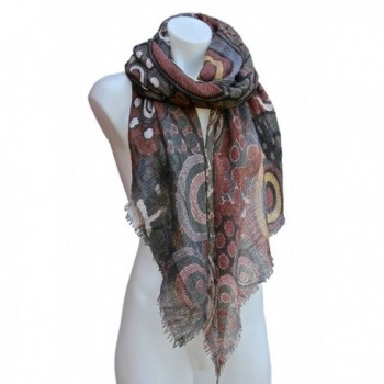 Terra Nomad Women's Lightweight Pashmina Style Scarf Shawl - Taupe/Rose - CI11B761GR9