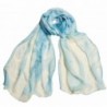 Ysiop Womens 100% Silk Scarves Lightweight Sunscreen Shawls and Beach Wraps - Blue 1 - CV17YLLY5GR