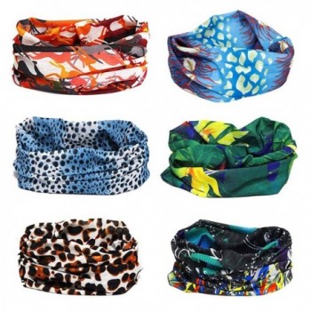 Bundle Monster 6pc Seamless Style Bandanna Headwear Scarf Wrap - Mixed Sets - Animal - CK11OC06U2D