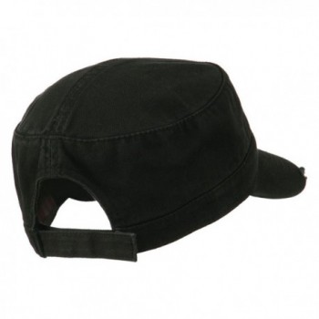 Garment Washed Distressed Military Cap in Men's Baseball Caps