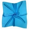 Turquoise Blue Good Quality Silk Small Square Scarf - CU12O6E7H8G