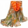 Multi Color Hovsgol Design Voile Pashmina Shawl Scarf Wrap Stole CJ Apparel NEW - Orange & Green - CP11QFD5VZ7