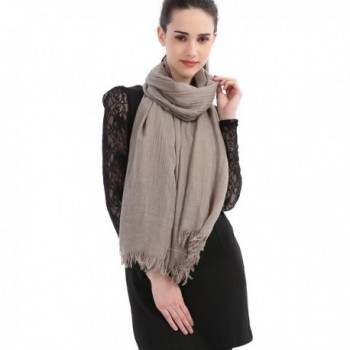 Premium Women Extreme Soft Scarf Wrap Shawl For Any Season- Super Size- Rich Color Choice - Nude - Taupe - C51827S7LQH