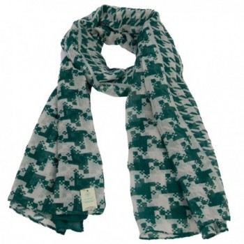 Herebuy - Fashion Plaid Print Scarf Lightweight Scarves for Winter - Green - CF11Q3E06KN