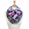 Scarfand's Ethnic Tribal Aztec Print Infinity Sheer Scarf Wrap Collection - With Stripes Purple - C41890OW46T