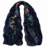 Womens Fashion Scarves Oversized Shawl Wrap Warm Linen Soft Long Scarf for Winter - Navy Blue - CU187QIH95T