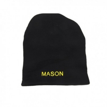 AES Masonic Letters Embroidered Beanie in Men's Skullies & Beanies