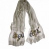 Women Guaze Embroidered Floral Scarves