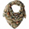 D&Y Women's Vintage Floral Square Scarf - Mint - CW12NSTFRCI