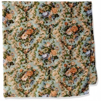 Womens Vintage Floral Square Scarf