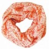 Peach Couture Women's Henna Tribal Floral Paisley Print Boho Infinity Scarf Loop - Coral/Crème - CD11MU1FC61