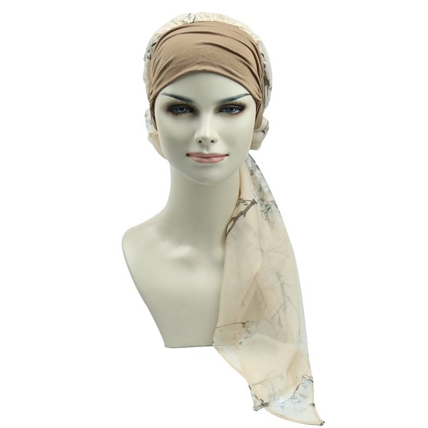 Chemo Headwear Turbans For Women Long Hair Head Scarf Headwraps Cancer Hats - Morning Light - CC180DL4QXR
