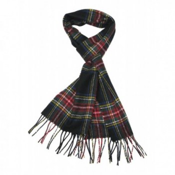 Lovarzi Men's & Women's Wool Tartan Scarf - Winter Scarves - Made in Scotland - Black Stewart - CM1165QZO33