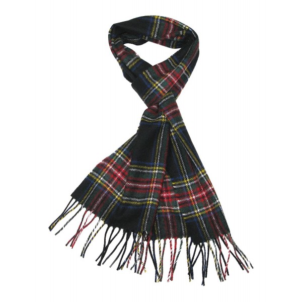 Lovarzi Men's & Women's Wool Tartan Scarf - Winter Scarves - Made in Scotland - Black Stewart - CM1165QZO33