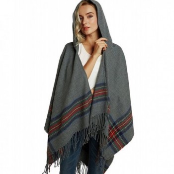 SAMGOO Womens Hooded Poncho Cardigans in Wraps & Pashminas