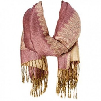 Winter Scarves Thick chunky long Pashmina Warm scarf all Colors Fashion Long shawl Big Grid - Puce - CX184XU3898