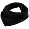 X&F Women's Solid Stain Charmeuse Neckerchief Square Scarf 23" * 23" - Black - CK12IHSY49B
