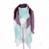 Women's Long Soft Plaid Scarf Winter Large Blanket Wrap Shawl 55 By 55 In - Purple - CG187DNC37X