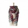 Kaariss Women's Tassels Soft Plaid Tartan Scarf Winter Large Blanket Wrap Shawl - Khaki - C0186KE95KQ