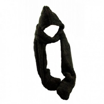 BDP Brand Hood Scarf with Mittens - LIFE TIME WARRANTY! - Black - CJ11HYWXTPH
