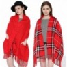 Longwu Cashmere Feel Blanket Scarf Super Soft with Two Pocket and Tassel Warm Shawl for Women - Red - CB187LDEN0G