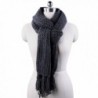 GYSEASON Winter Scarf Men Women Tassel Unisex Acrylic Knitted Warm Dark Grey - CT1855GWQ3N