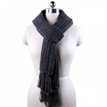GYSEASON Winter Tassel Acrylic Knitted in Cold Weather Scarves & Wraps