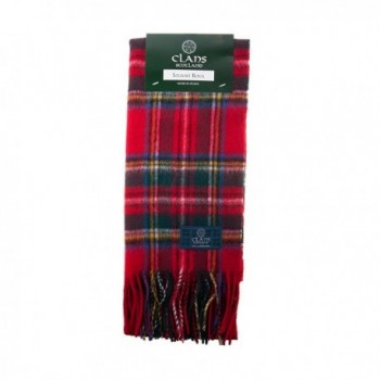 Clans Of Scotland Pure New Wool Scottish Tartan Scarf Stewart Royal (One Size) - C712581TIYV