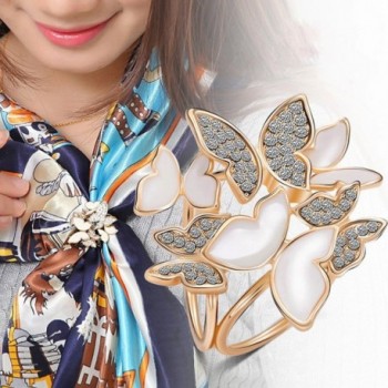 Sanwood Butterfly Scarves Buckle Golden