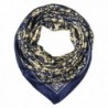 Women's Satin Square Silk Feeling Hair Scarf 35 x 35 inches 2018 New by corciova - 189 Navy and Banana Mania - CZ11JDFUXIT