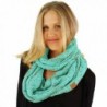 CC Confetti Soft Chunky Pullover Knit Long Loop Infinity Hood Cowl Scarf - Mint - C5186H4OYUG