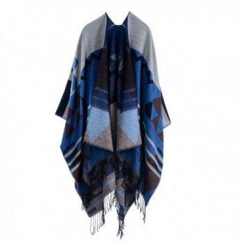 Women's Shawl Wrap Black Oversized Large Blanket Winter Scarf Cashmere Poncho Capes For Gift - Green - C61878G62SM
