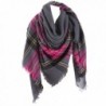 RACHAPE Women Winter Blanket Shawl Scarf Warm Soft Plaid Tartan Wrap - Gray - CZ12O9AR87U