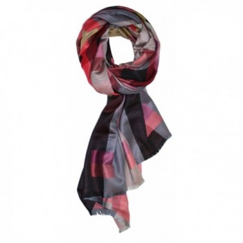 Ted and Jack - Jewel Toned Luxurious Patterned Scarf - Red Hues - C612MAKDONT