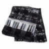 Sheer-Delights Piano Keys & Music Notes Satin Stripe Oblong Scarf/sash/belt - Blk/Wht- Dozen - C811I8KQKMN