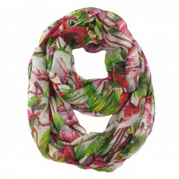 Lina Lily Flamingo Lightweight Background in Fashion Scarves