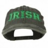 Irish Embroidered Washed Pigment Dyed Cap - Black - CB11M6L3KOL