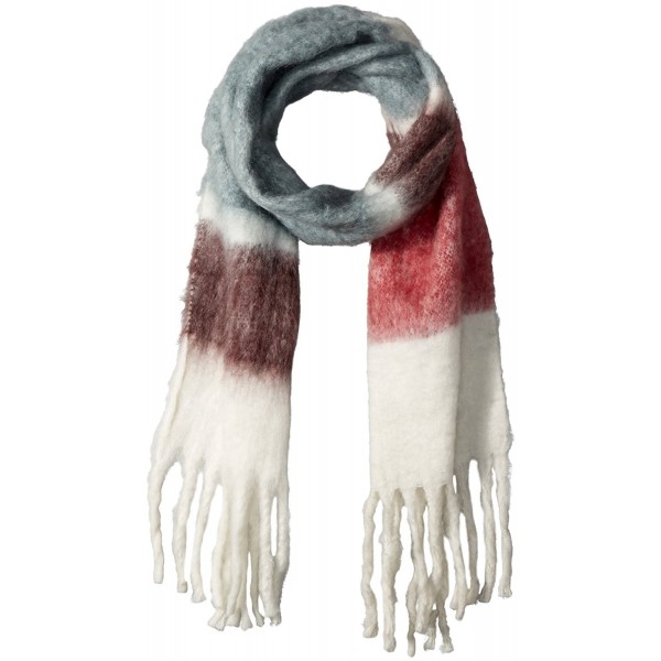 French Connection Women's Maryalyn Scarf - Dove Grey/White/Pink Opal/Urban Green - CN1838O7KD5