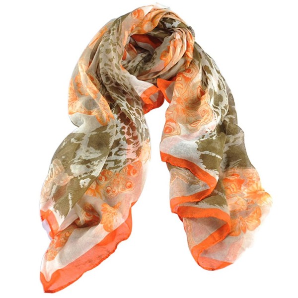 Women's Multi-Colored Bandana Shawl Scarf Silk Long Section - Style 3 - CJ182DU7M0O