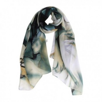 TOPUNDER Fashion Lady Long Wrap Women's Shawl Chiffon Scarf Scarves - Blue - CB12L2550WB