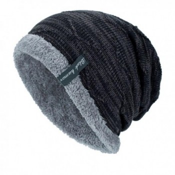 Fullfun Black Humor Unisex Winter Knitting Skull Cap Wool Slouchy Beanie Hat - Black - CQ188NZTTG7