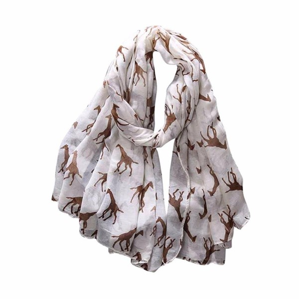 Iusun Women Ladies Giraffe Pattern Long Scarf Warm Soft Wrap Shawl - Beige - C712O89GF4F