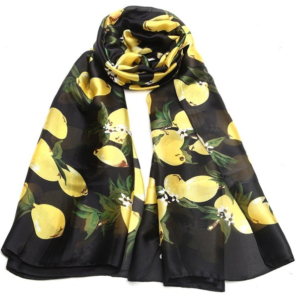 Women Silk Scarf Large Satin Hair Scarves Fashion Pattern Wrap Shawl ...