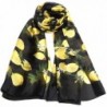 Sleep Koala Women Silk Scarf Large Satin Hair Scarves Fashion Pattern Wrap Shawl - Lemonblack - C9186IU64R6