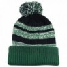 HAT DEPOT Striped Cuffed Green Black