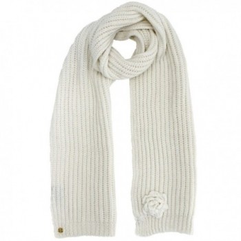 Ivory White Feminine Rosette Beret in Cold Weather Scarves & Wraps