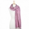 Feiramode Combination Plaid & Stripe Long Scarf with Fringe - Pink - C5186RYXRWU