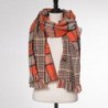 Womens Tartan Blanket Winter Orange